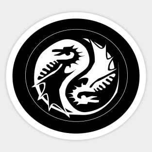Yin and Yang Dragon Sticker
